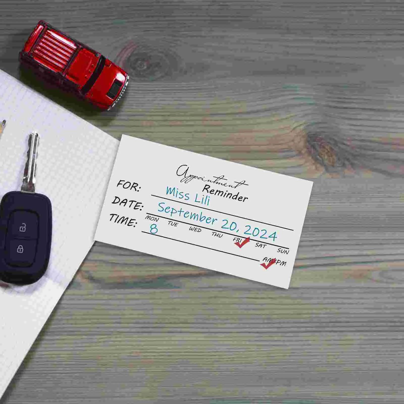 50 Pcs Appointment Reminder Card Cards Appointments Clean Paper Cleaning Business Convenient Dating