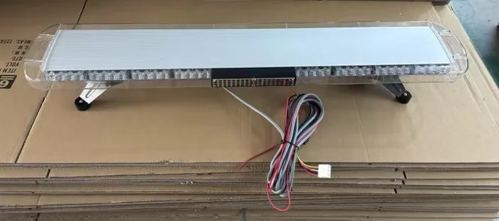 Transparent Shell 47inch  Amber Light bar for Emergency Ambulance Fire Security Inbulit Speaker Red Blue  Led Warning Light bar