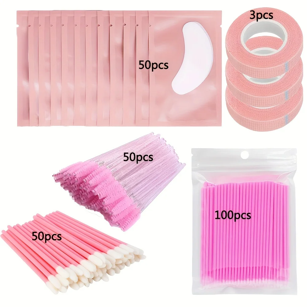 

253PCS Lash Extension Pro Kit - Brushes, Swabs, Eye Pads, Micro Tape & Wands | All-in-One Salon & DIY Nail/Lash Tools