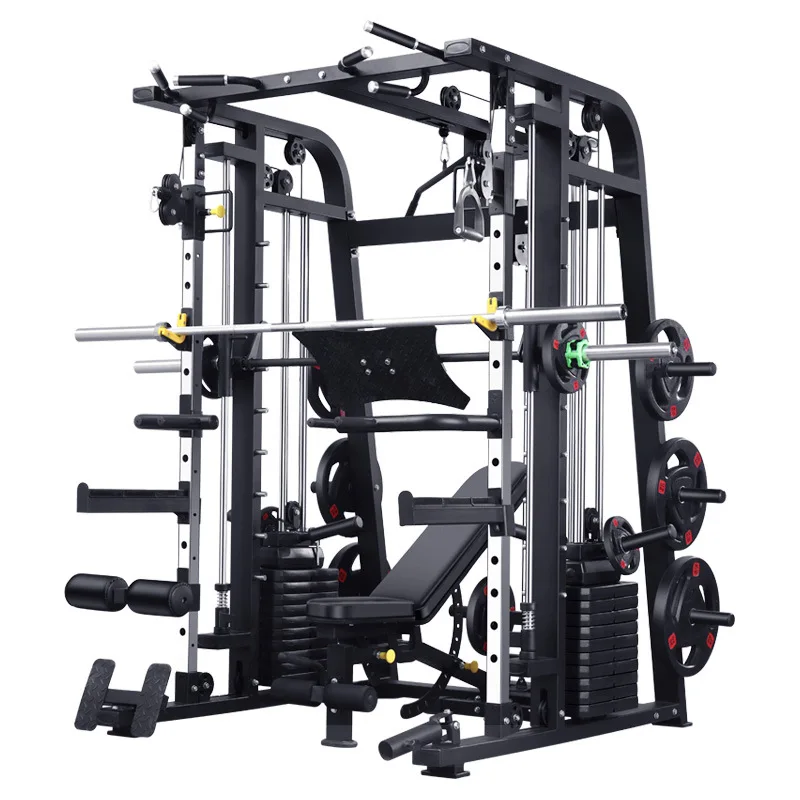 Horizontal Push Squat Frame, Flying Bird Gantry, Multi-Functional Combination Smith Machine, Household and Commercial