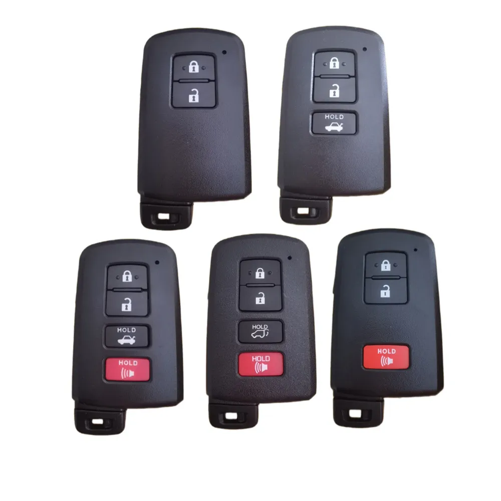 1pcs 2/3/4Buttons Car Remote Key Case Shell For Toyota Camry Corolla Avalon Rav4 Land Cruiser Smart Key with Uncut Insert Blade