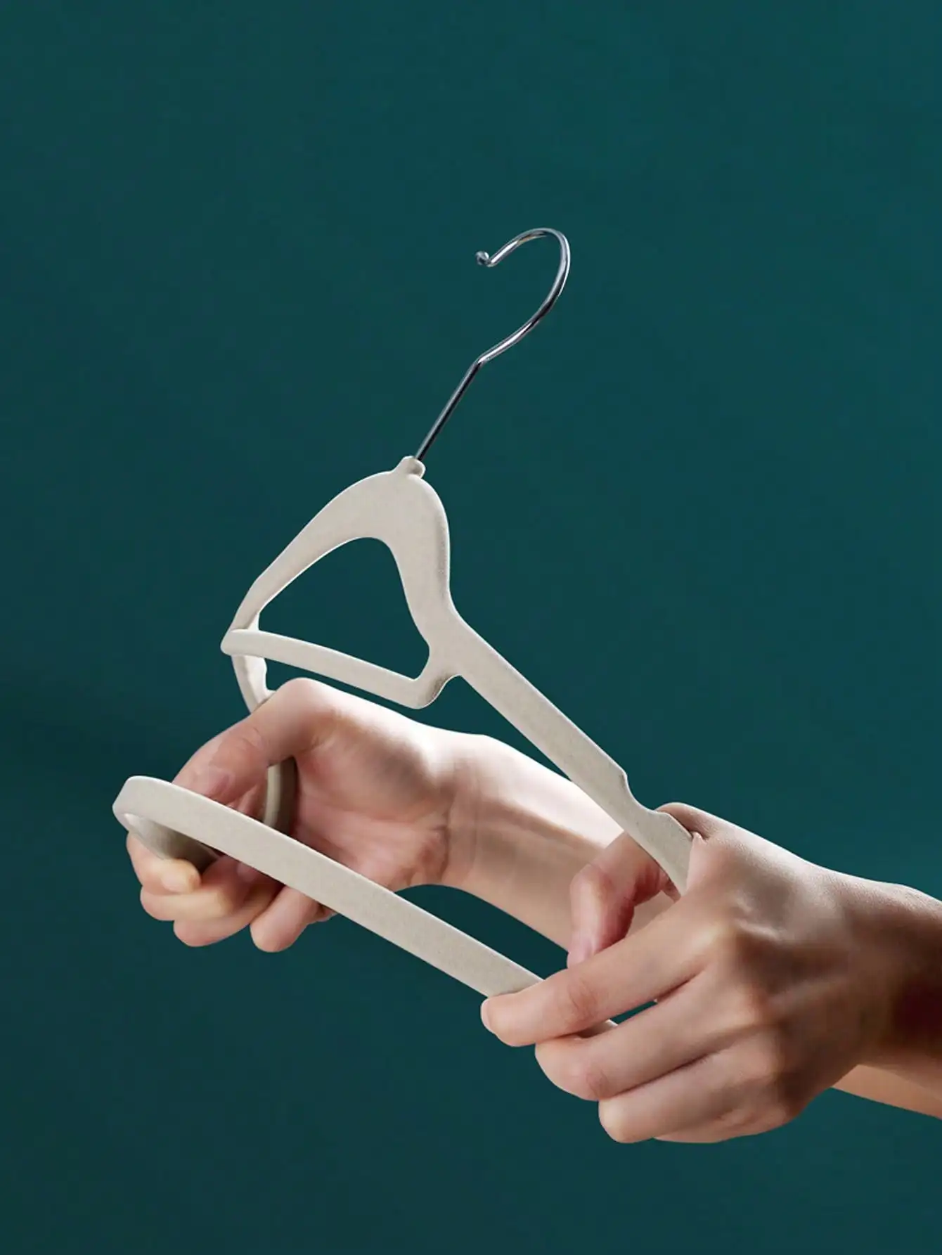 10/20PCS Fleece Non-Slip Hangers: Thickened Non-Marking Pants Racks for Wardrobe Space Organization