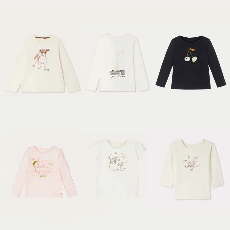 

In Stock 2025 BP Autumn Animal Print Girls T-shirt Kids Boys Top Cotton Soft Children T-shirt Baby Boy Clothes Kids Clothes Boys