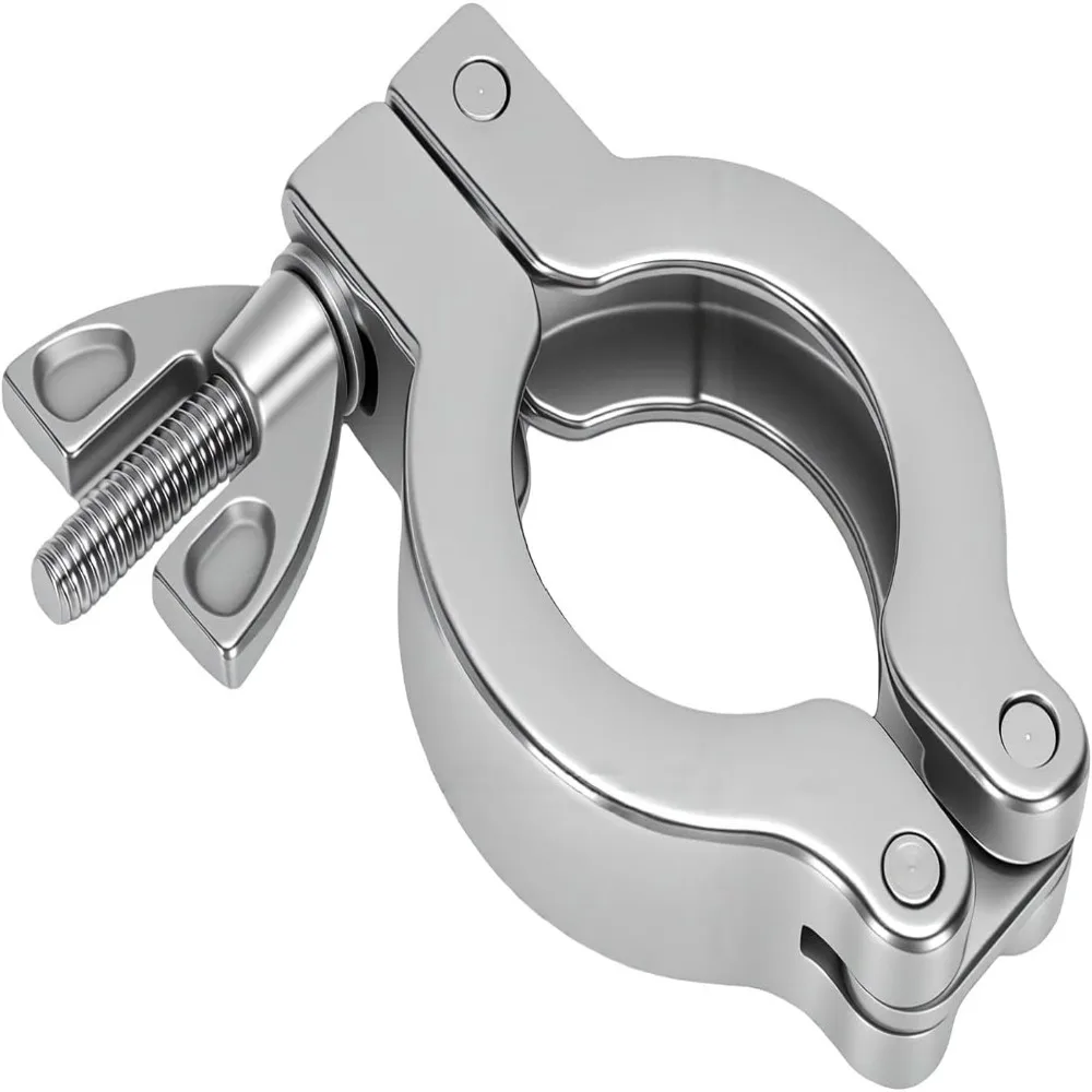 4PCS 304 Stainless Steel+Fluororubber Vacuum Clamp Wing Nut Design Centering O-Ring Wing Nut Clamp KF-25 Flange Size