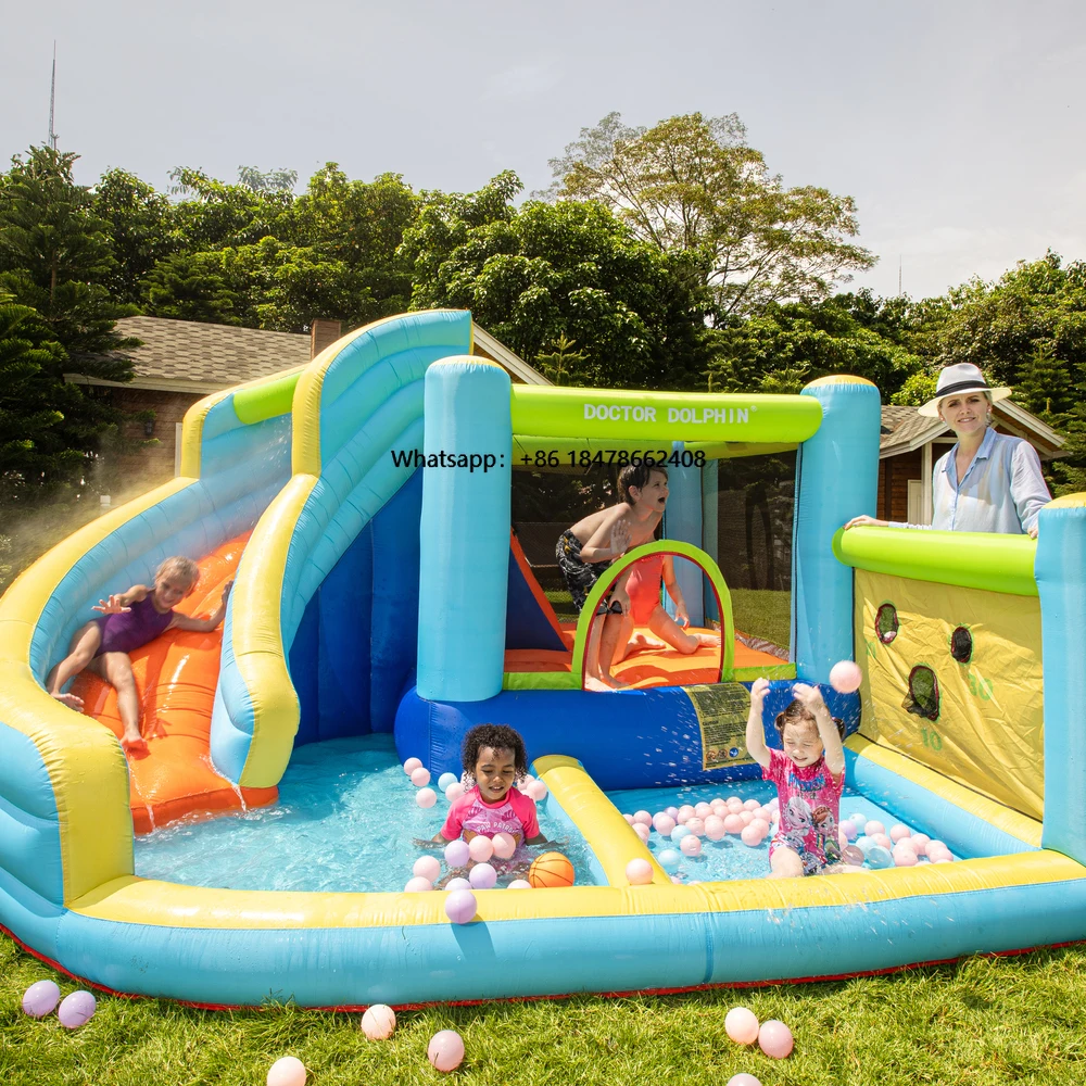 

Doctor Dolphin Inflatable Bouncer Jumping Castle for Kids Jump House Water Slide Children Bouncy Castles Bounce House for Sale