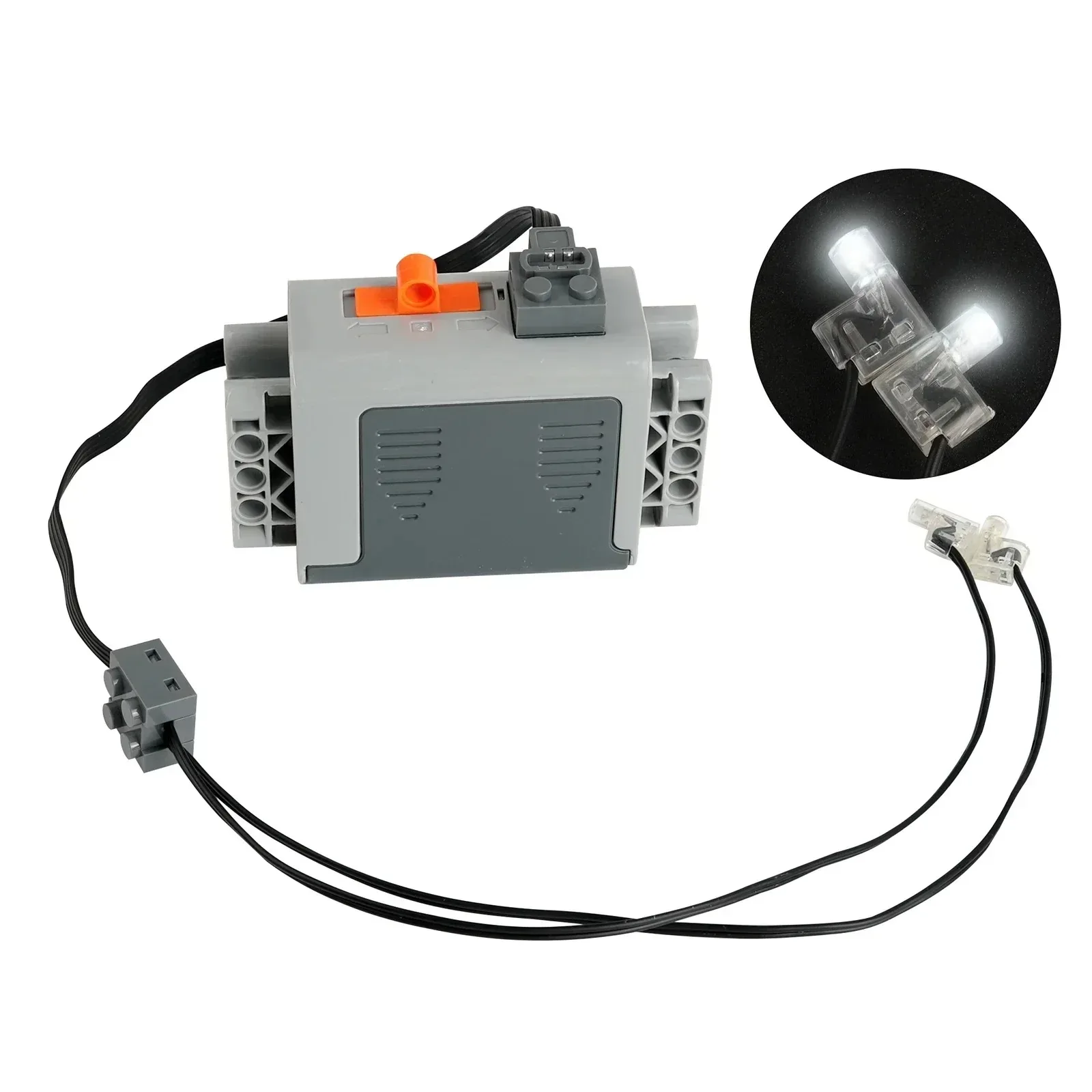 MOC 11-in-1 Technics-Motor-Kit , Power Functions Motor Set with M Motor, LED Light Strip, Switch, AA Battery Box and Gears Axles