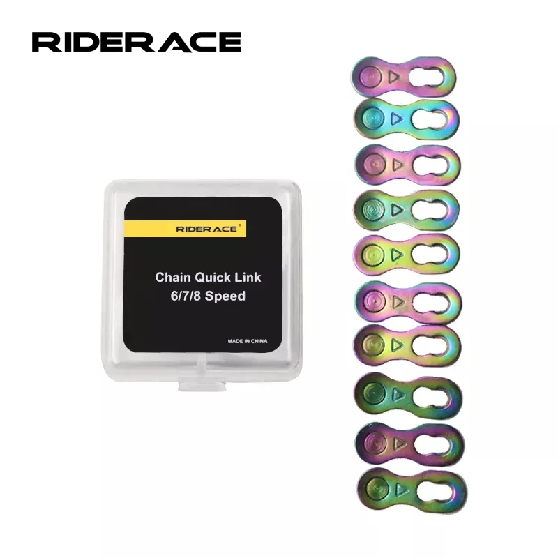 Multi-Colored Bicycle Chain Quick Link8/9/10/11/12 Speed Cycling Super Light Rainbow Quick Release Magic Buckle Road Bike Velcro