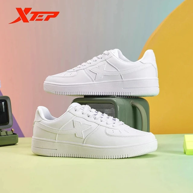 Xtep zapatillas de Skate antideslizantes para hombre y mujer zapatos informales de marca de lujo color blanco 881219319851 AliExpress
