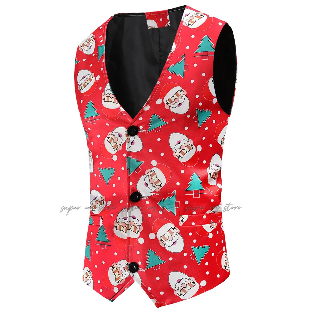 Mens Christmas Blazer Jacket คริสต์มาสปีใหม่เสื้อสูทแจ็คเก็ต Santa Party Blazers Christmas Night Carnival Party เครื่องแต่งกาย