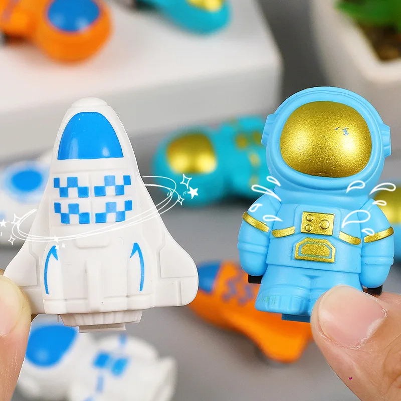 15Pcs Cartoon Astronaut Rocket Pull Back Cars Toy for Kids Birthday Party Favors Back To School Gifts Goodie Bag Pinata Fillers