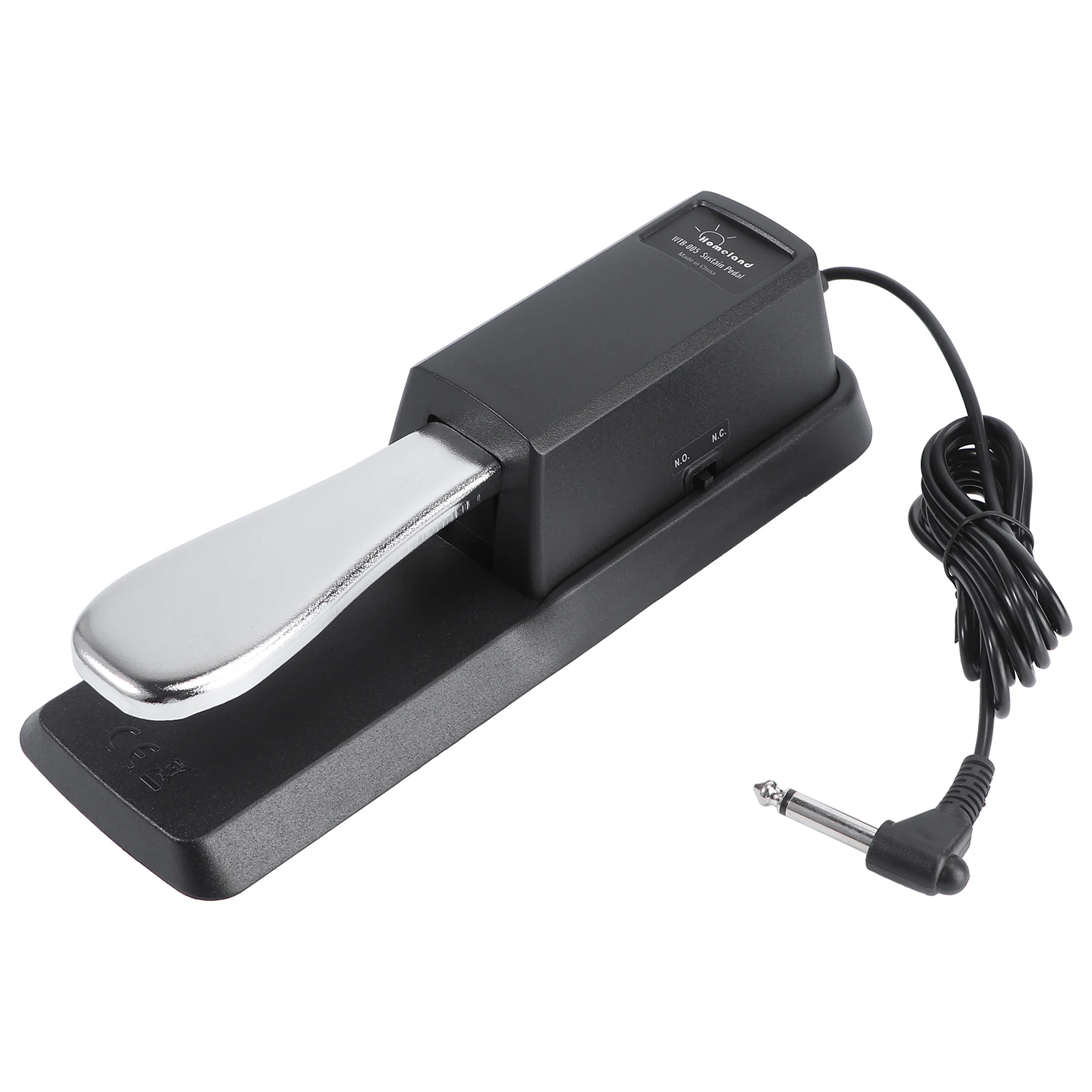 

Cherub -005 Sustain Pedal 23x7.4x5.7cm 5ft 1/4 Plug Black Silver Compatible Keyboards Non- Rubberized Stands