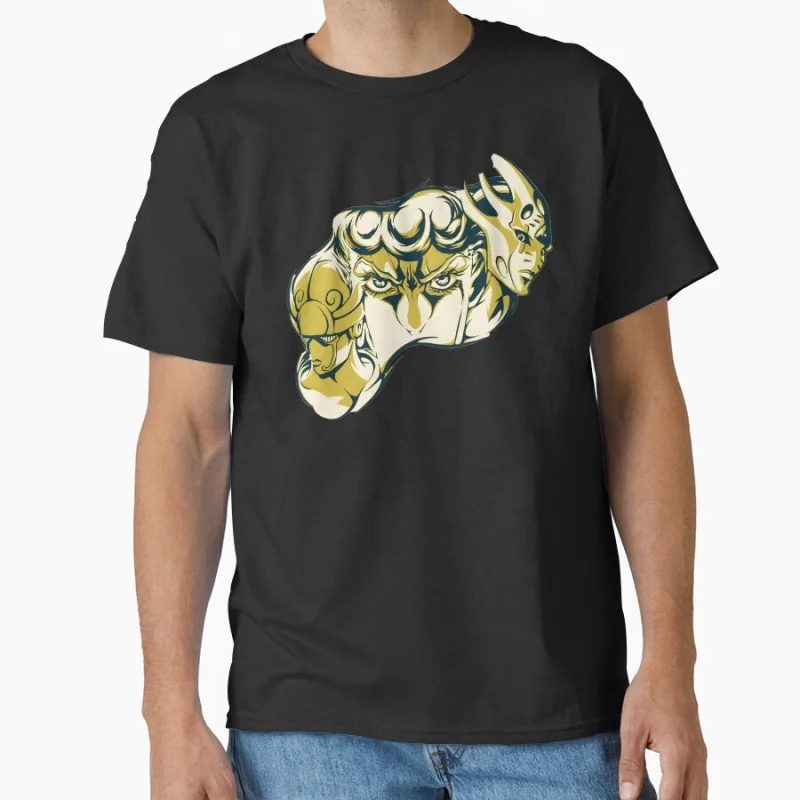 

The strongest stand of All time JJBA 80s Manga Jojos bizarre adventure Anime t shirt for men Large size Tops S-6XL 100% cotton