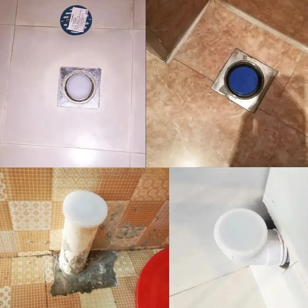 Silicone Sewer Pipe Sealing Ring Anti Odor Conical Shape Water Pipe Plug Sewer Seal Replacement Stopper Floor Drain Stopper