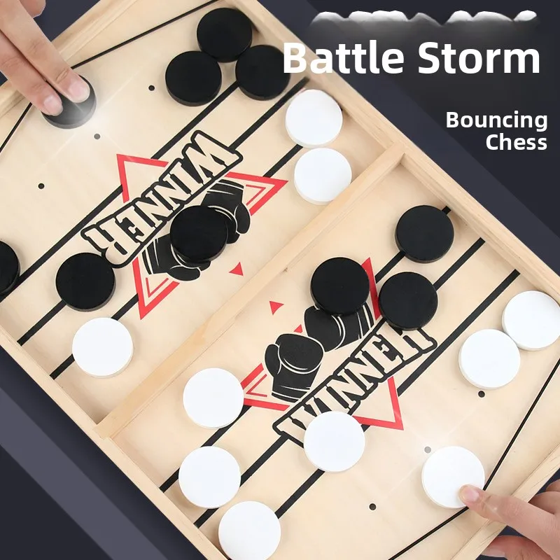 

Деревянный двойной игрок Pong Ch, интерактивная битва для родителей и детей, настольная игра, игрушка для детей Eonal and Fun