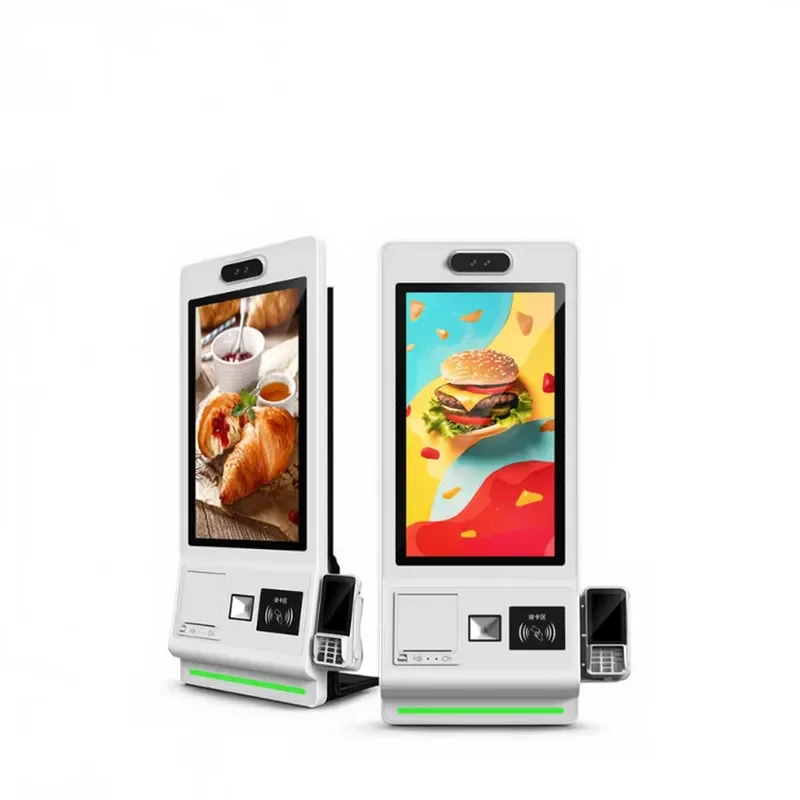 23.6'' Payment Terminal Machine for Hotel Self Check-in and Ordering Kiosk with Card Dispenser and Passport Scanner