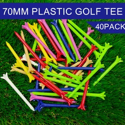 40 Pack Plastic Golf Tee Set 2-3/4'' Unbreakable Golf Tees Improved Durability Reduced Friction and Increased Drive Distance