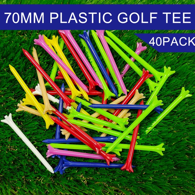 Zestaw 40 plastikowych koszulek golfowych 2-3/4'' Niezniszczalne koszulki golfowe Zwiększona trwałość Zmniejszone tarcie i zwiększone odległość jazdy