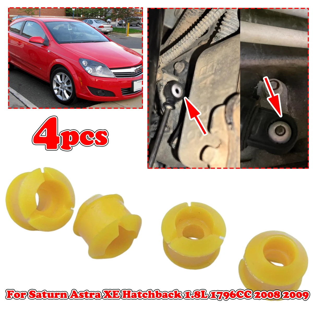 

4Pcs Shift Cable Bushing For Saturn Astra XE 2008 Shifting Fix Gear Selector Change Lever Linkage End Pivot Grommet Trans Parts