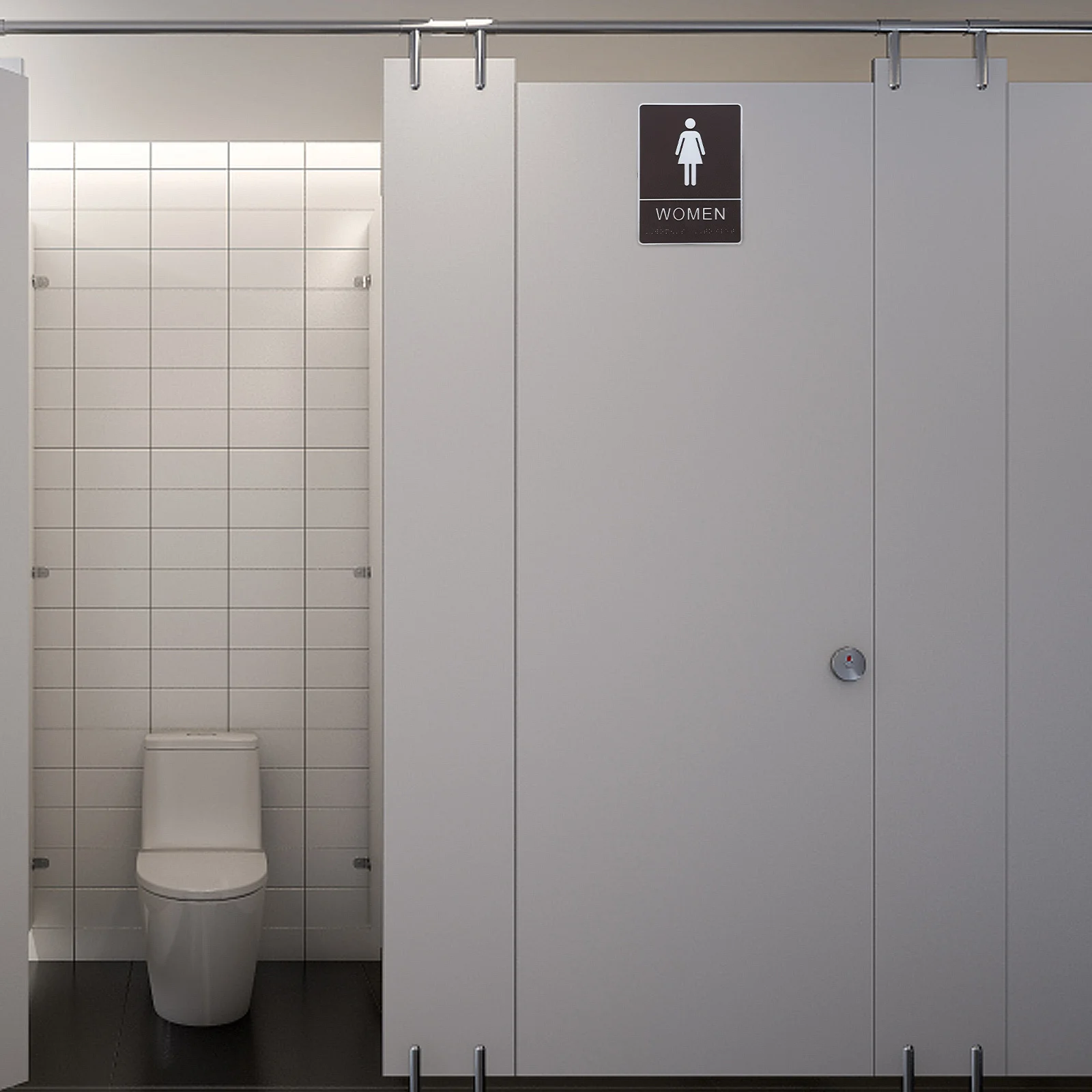 

Gender Toilet Sign Bathroom Signs for Door Acrylic Indicator Restroom Plaque Guest Wc Self-adhesive Men Women