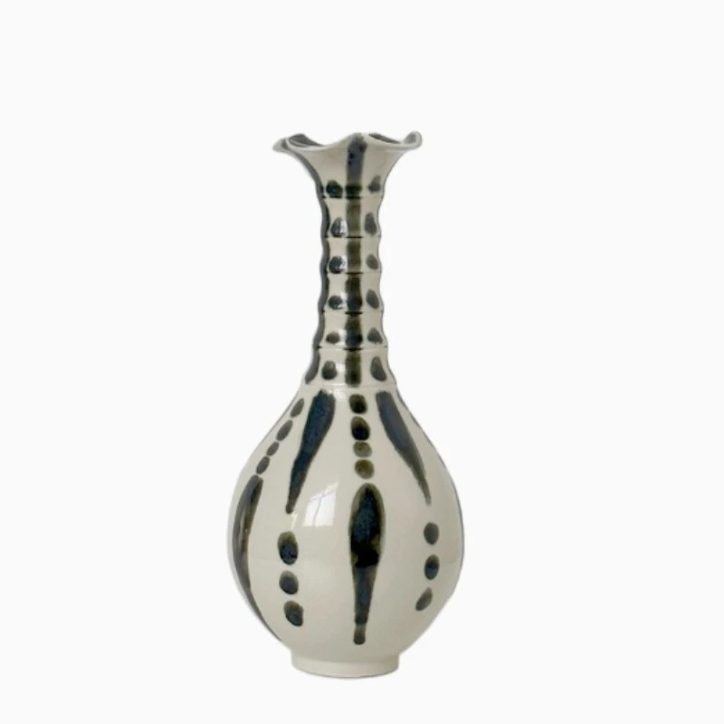 Song-style antique ceramic vase, ancient wabi-sabi wind model house, decorative cabinet display lattice ornaments
