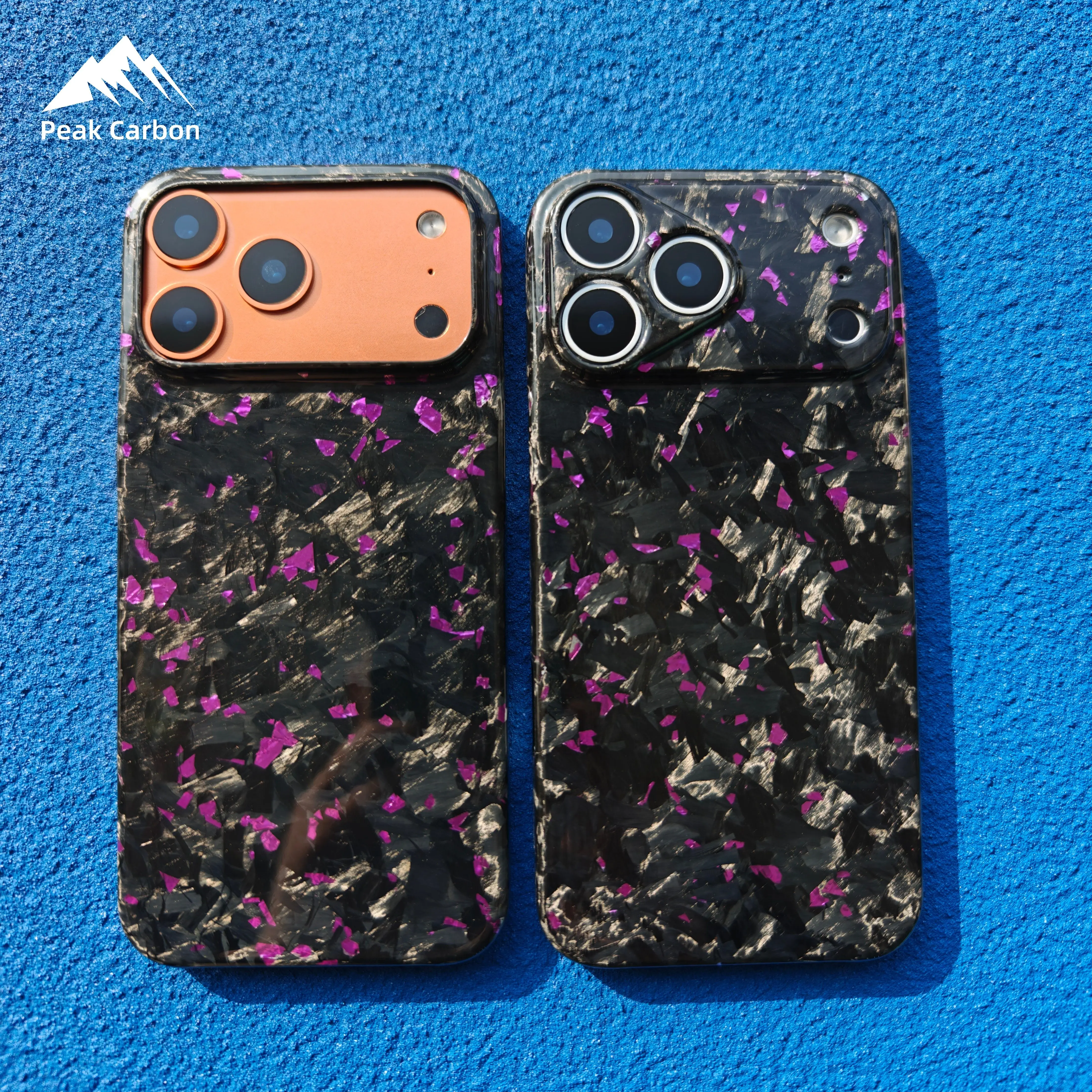 

100% Genuine Purple Forged Glossy Real Carbon Fiber Phone Case for iPhone 17 Pro Max 17Pro Ultra Light Premium Back Phone Cover