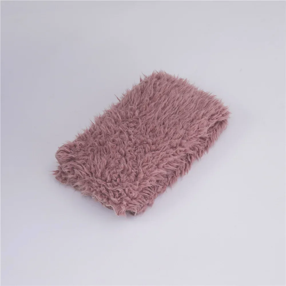 New Arrival 55*80cm Newborn Baby Photography Blanket Faux Fur Pads Plush Infant Soft Blankets Photo Props Basket Filler