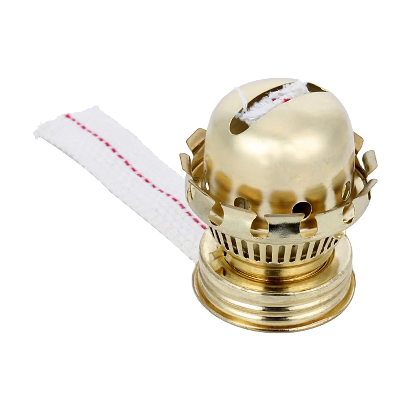 Vintage Oil Lamp Burner Adjustable Aluminum Alloy Wick Holder Oil Burner Insert for Home Decor Emergency Lighting