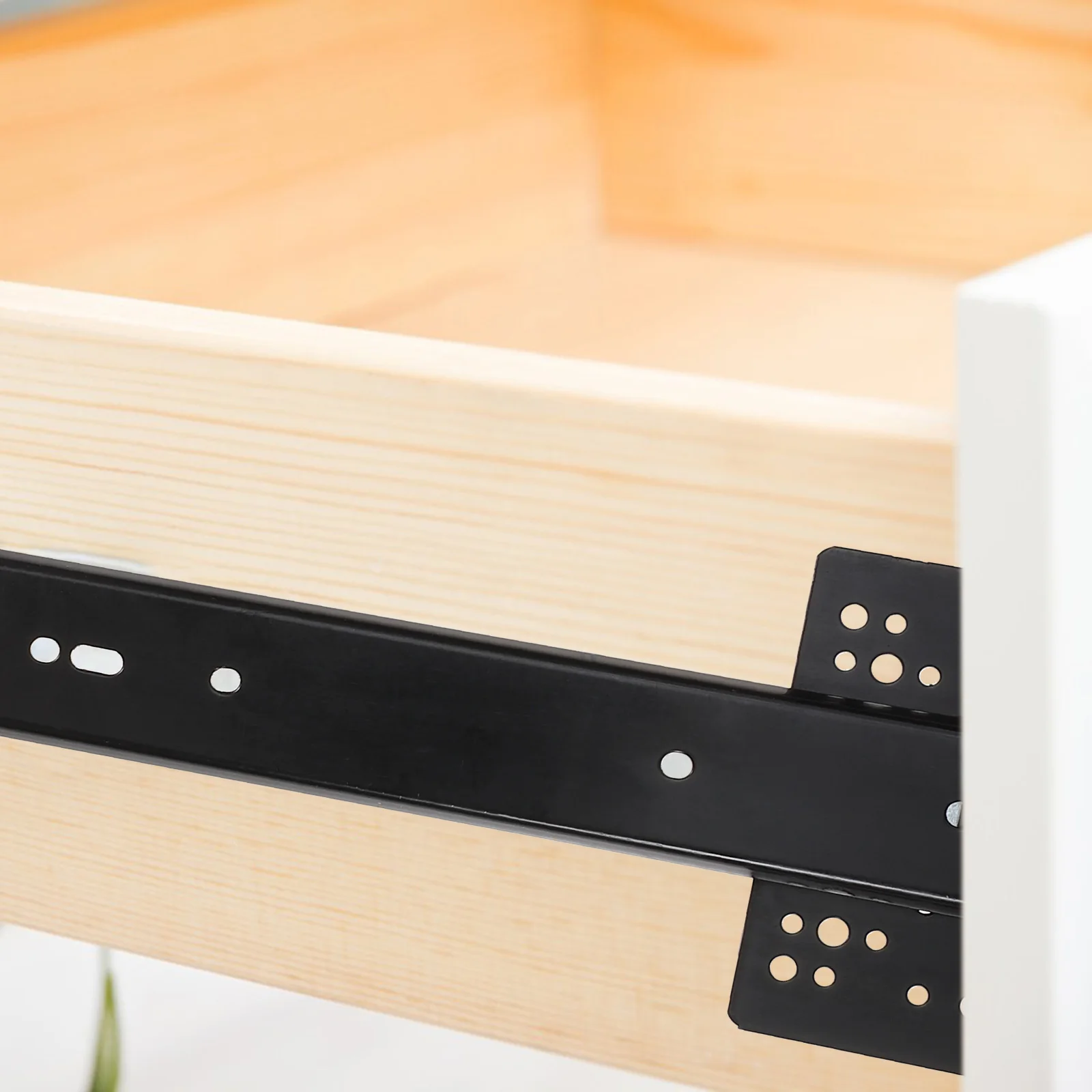 

2pcs Full Extension Drawer Rails Heavy Duty Cabinet Glides Ball Bearing Wall Cabinet Hidden Door Slides Easy Install Durable