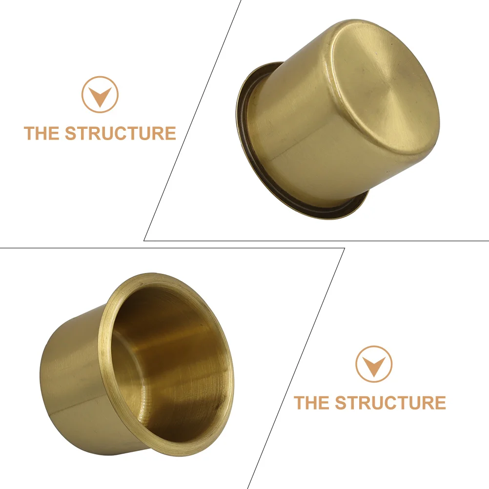 

Cup Marine Cup Drinks Holder for RV Yacht Car Golden Pontoon Insert Copper Easy Install Wide Application Smooth Surface Drink