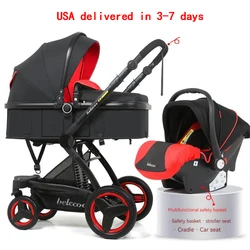 Baby Stroller Multifunctional Car Seat 3 in 1 For Newborn Prams Infant Buggy Safety Cart Carriage