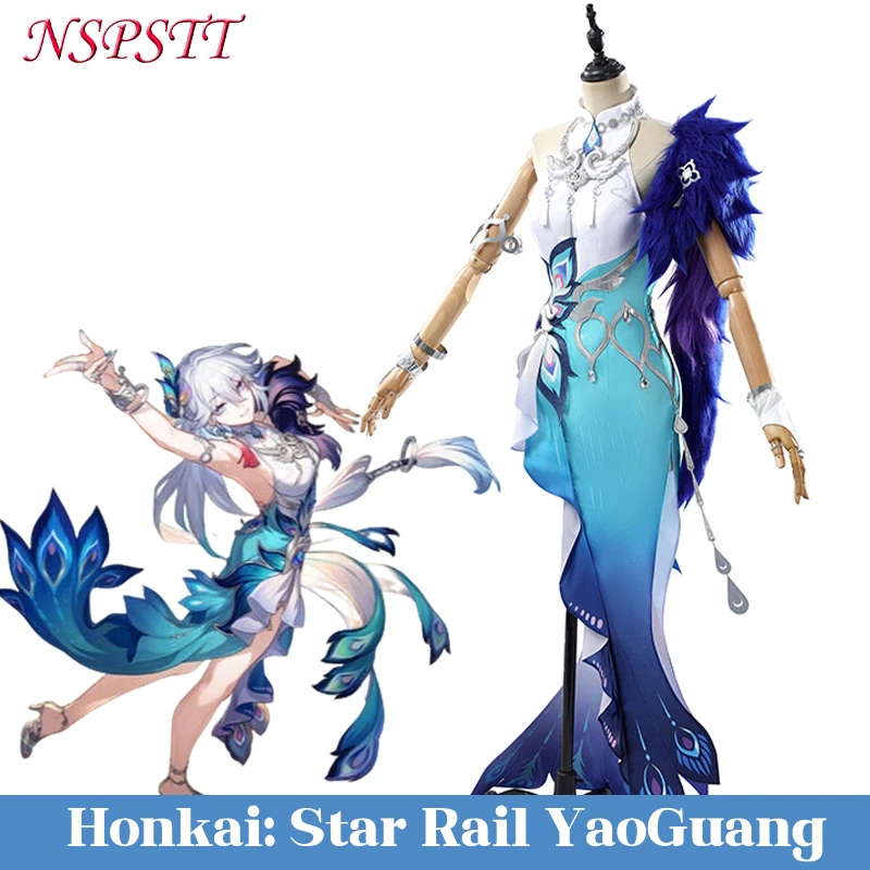 

NSPSTT Game Honkai Star Rail Yao Guang Cosplay Costume Full Set for Adult Women Halloween Party Stage Performance Outfit