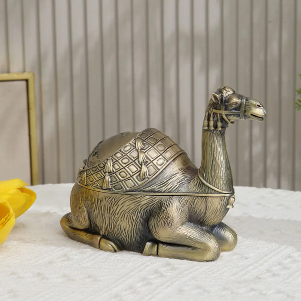 Ash Holder Animal Shaped Coin Storage Jar Ashtray for Men and Women Cute Elephant Egypt with Lid Cigarettes