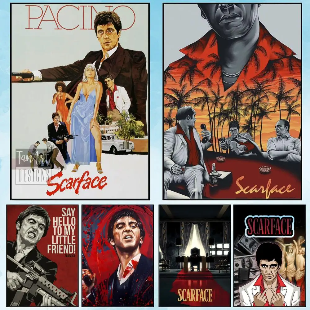 

Classic Movie S-Scarfaces TV Painting Calligraphy HD Waterproof Canvas poster Art: Aesthetic Wall Decor Home,Bar & More