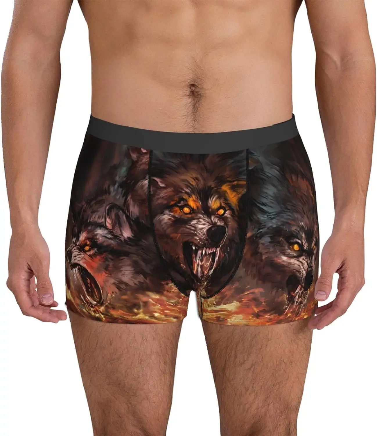 Herren Slips Unterhose Feury Hound Print Herren weiche Unterwäsche, bequemer atmungsaktiver kurzer Kofferraum