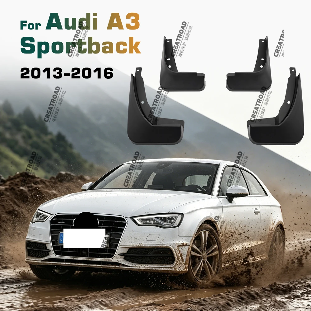 Für Audi A3 Sportback 2013 2014 2015 2016 Kotflügel-Schmutzfänger Spritzschutz Schmutzfänger Auto-Zubehör