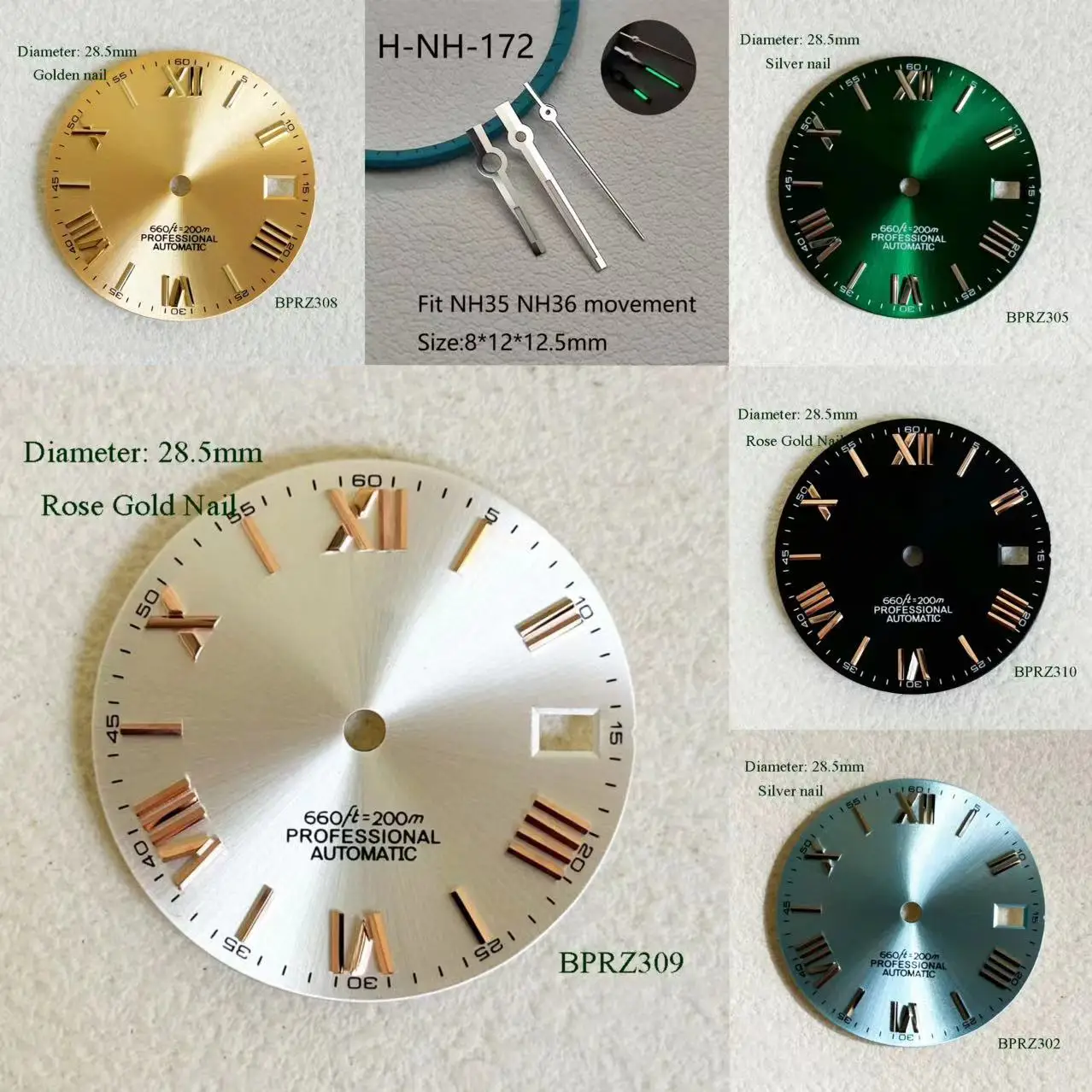 28.5mm New high-quality products s logo Roman number dial suitable for nh dial 35 movement s watch accessories repair tools