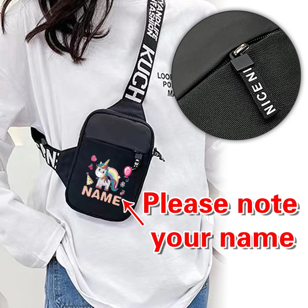 

Customized Name Chest Pack Sports Lightweight Hiking One Shoulder Crossbody Bag Running Trendy Multi-functional Chest Bags