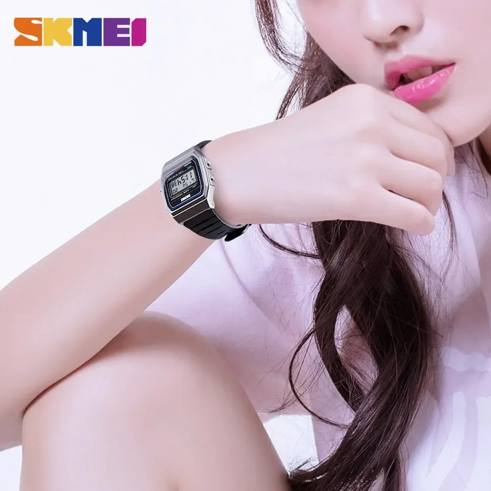 ساعة رياضية رقمية مقاومة للماء Skmei للنساء ، ساعة يد نسائية مع التاريخ والأسبوع ، للزوجين ، ، من من من من من نوع Skmei