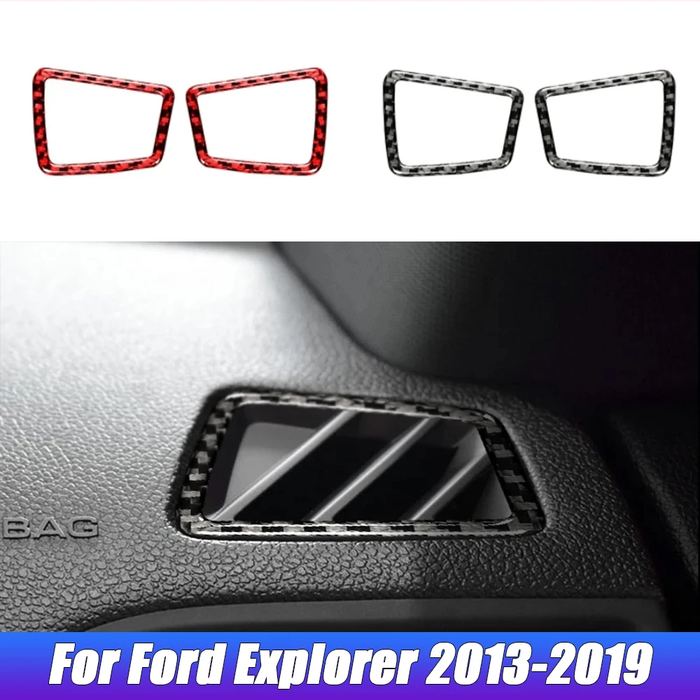 لفورد اكسبلورر 2013-2019 ألياف الكربون سيارة أداة لوحة منفذ الهواء الديكور الإطار ملصقات الكسوة الداخلية اكسسوارات السيارات #1