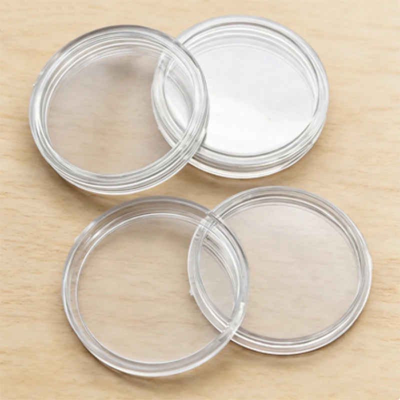 Dia 33mm H2.5mm Hard Plastic Storage Box 5/10PCS Fit for Watch Hands Dial Chapter Ring Inner Jewelry Bead Storage Container
