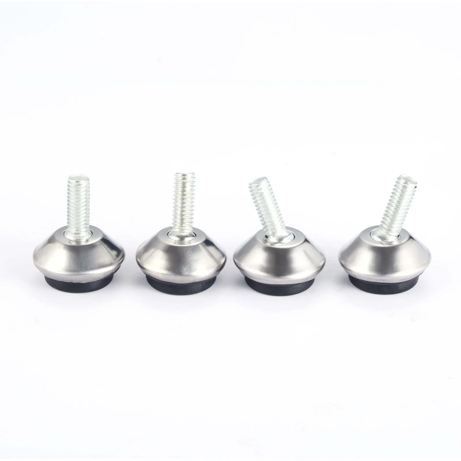 4pcs Adjustable Metal Furniture Levelers Multidirectional Feet Leg M6*15mm Thread Screw Black/Silver/Gold Table Chair Sofa Chest