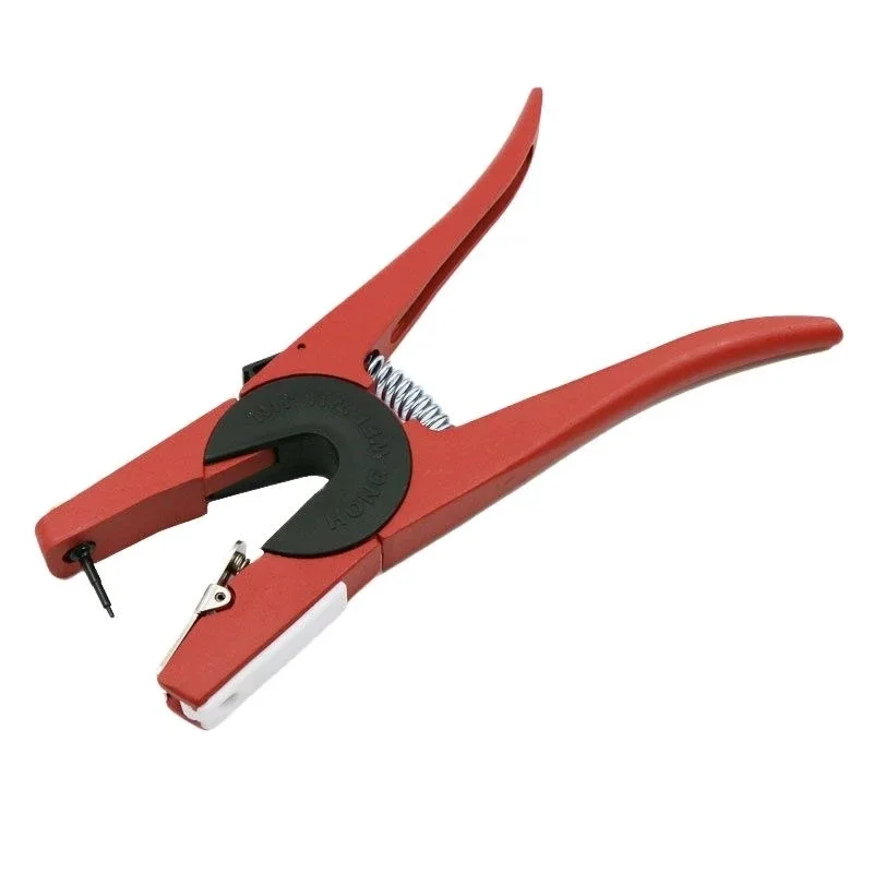 1 Pcs Practical Cattle Livestock Metal Goat Sheep Horse Ear Tag Animal Tools Plier Forcep Applicator Red Alloy Material