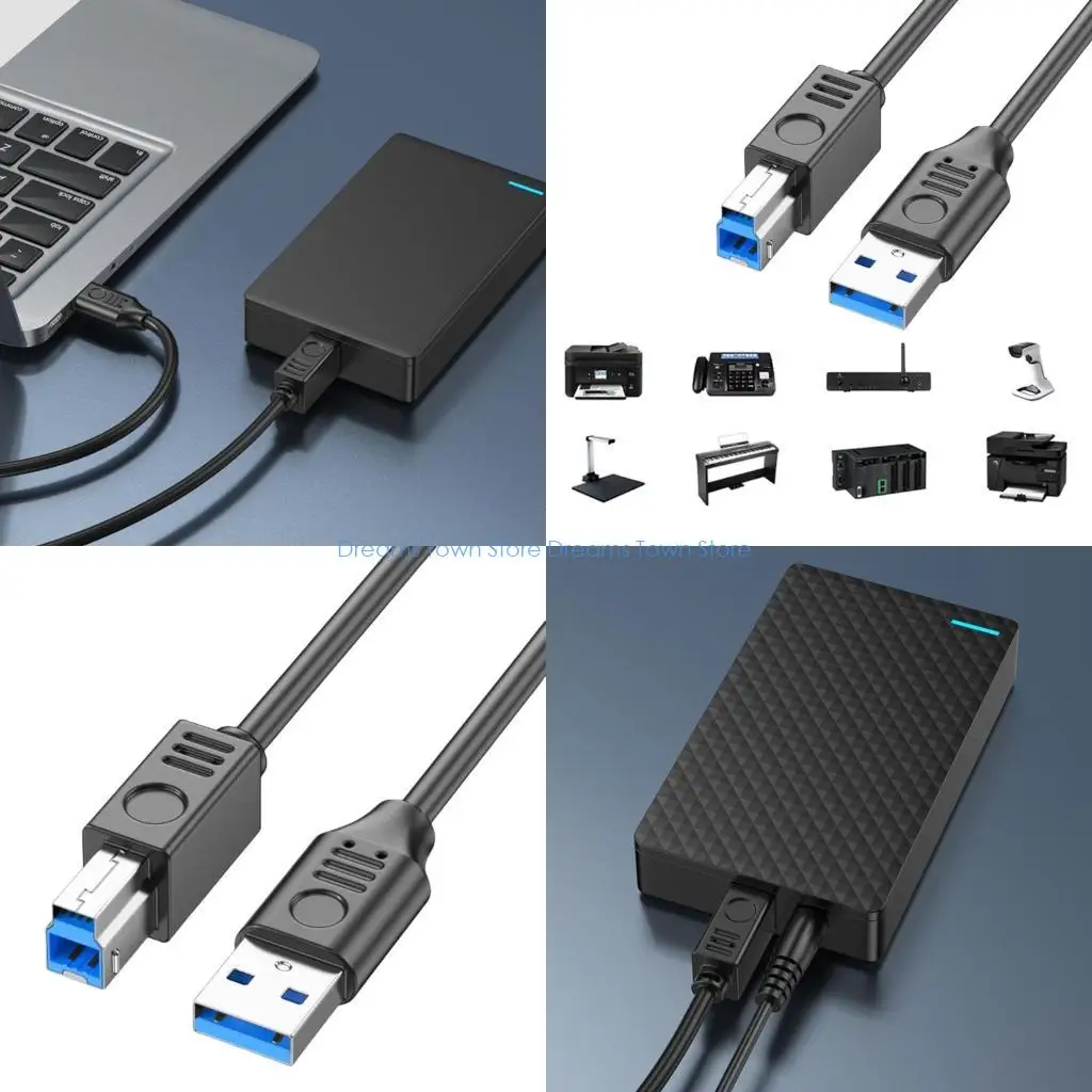 

HX6A Speed ​​5 Гбит / с USB3.0 Кабель USB A до USB B ПРИНТЕР Кабель для принтера, сканеры внешний привод твердый
