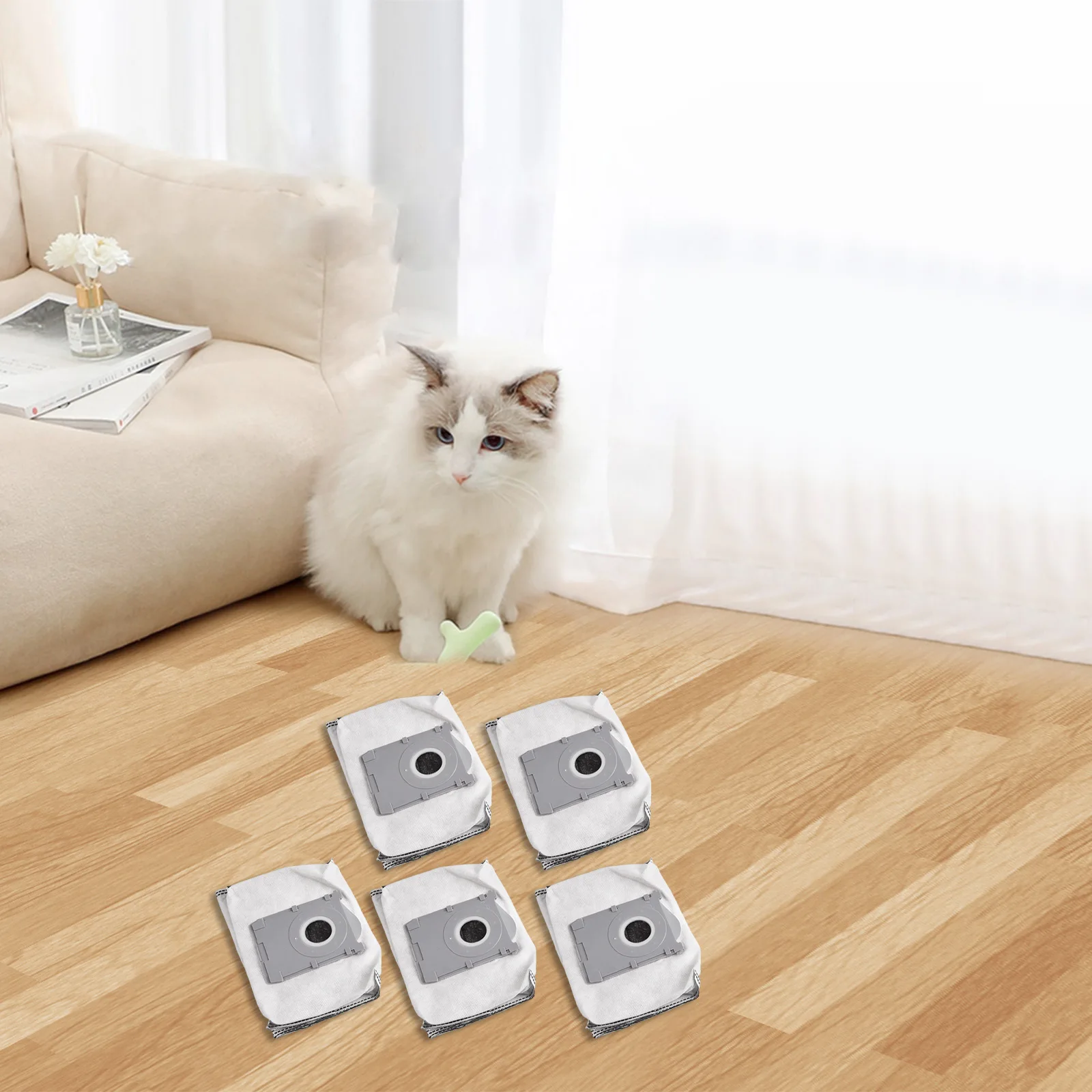 

Набор из 5 пылесборных мешков: высокоэффективные, большой вместимости, подходят для уборки после домашних животных, прочная конструкция, мешки для пылесоса