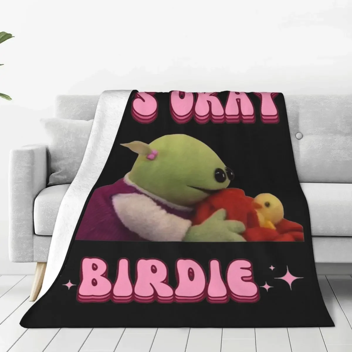 Nanalan I'm Gonna Take Care Of You Birdie Blankets Velvet Home Throw Blankets Comfortable Lightweight Thin for Car Bedspread