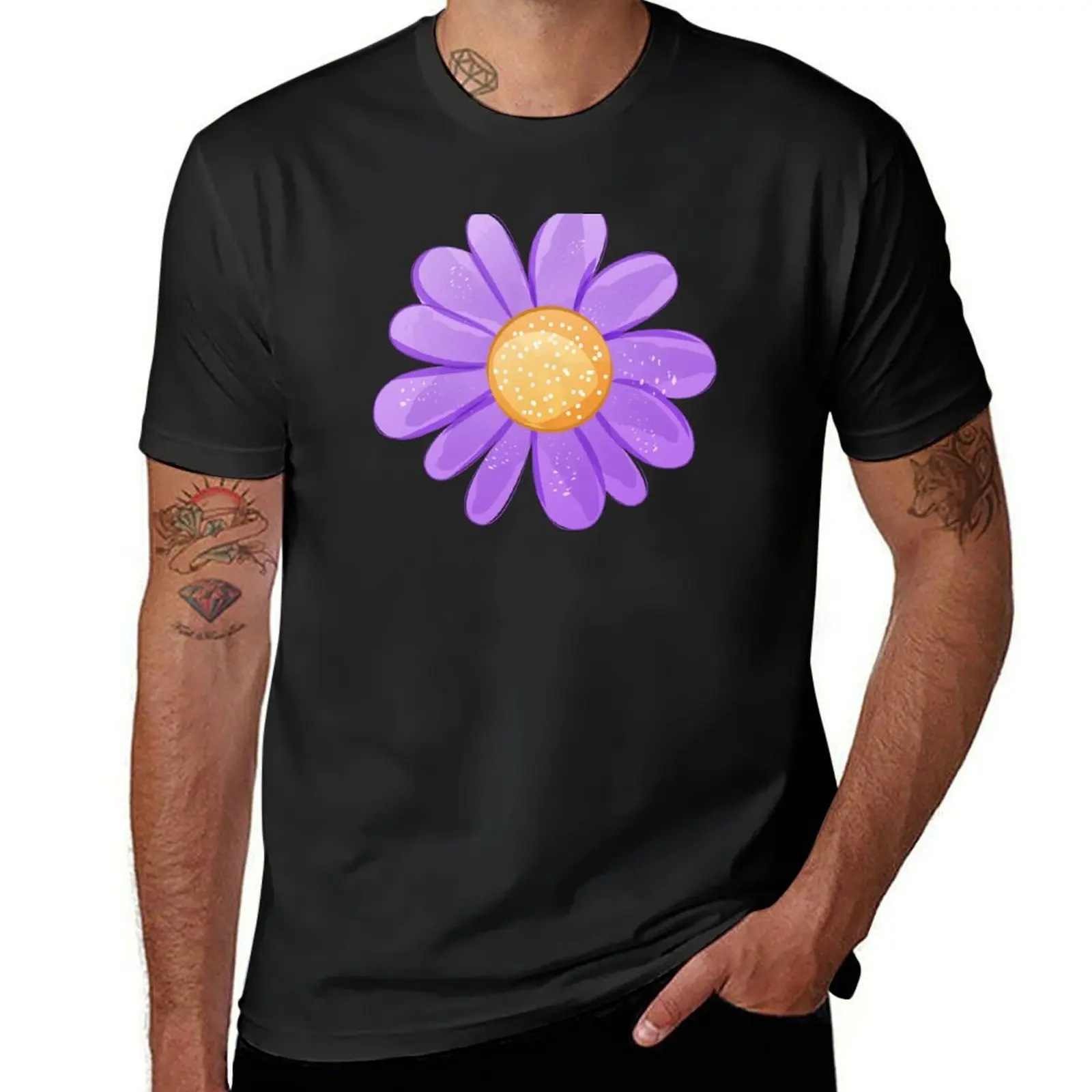 spring, spring flower, purple, joy, positive thinking T-Shirt plus size tops plain for a boy t shirt men