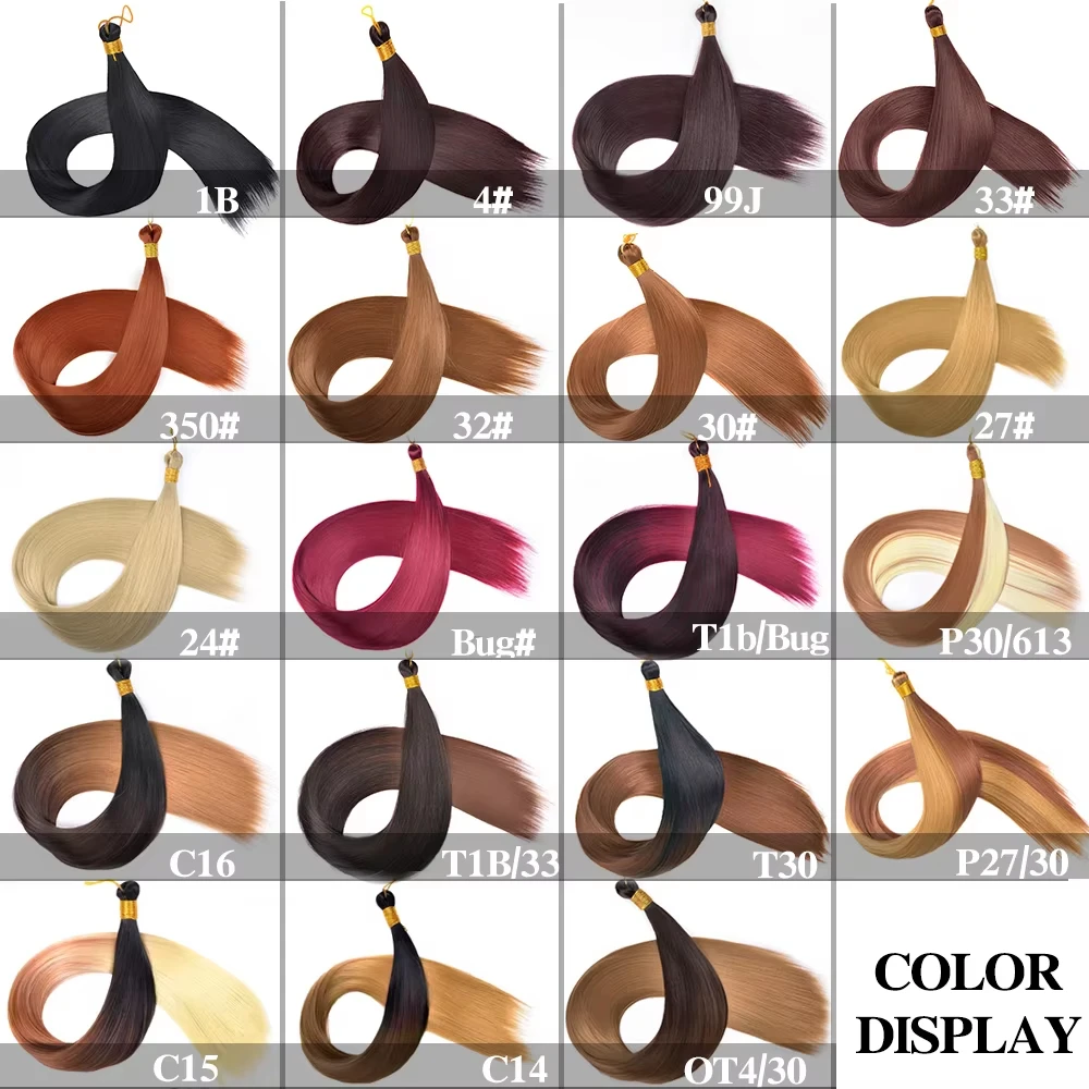 

28 дюймов, 150 г, прямые шелковистые вязанные крючком волосы, синтетические объемные высокотемпературные пучки волос, наращивание волос для женщин