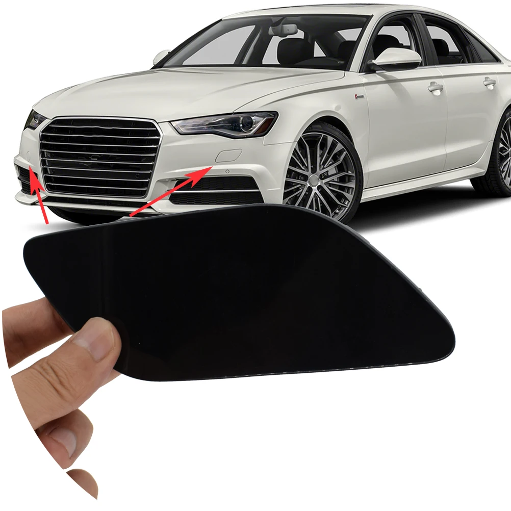 2x Car Front Bumper Headlight Headlamp Washer Spray Nozzle Cap Cover Left+Right For Audi A6 C7 2012 2013 2014 2015 2016 2017