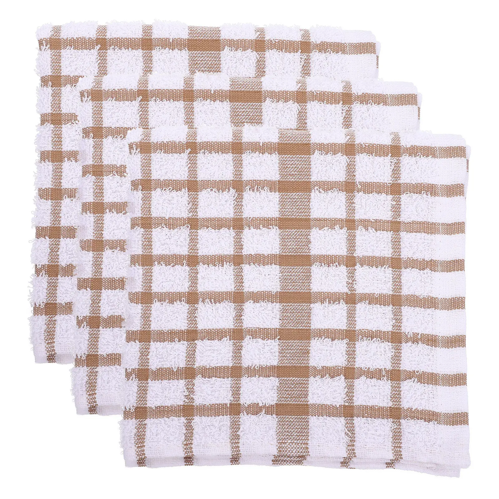 3Pcs Pure Cotton Dish Cloths Highly Absorbent Kitchen Washing Towels for Dishes Pots Pans Cups Glassware Tables Household