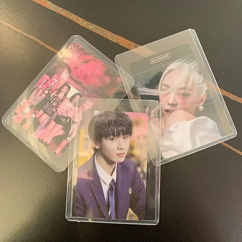 1/50 ชิ้น 35PT Clear Toploader Kpop idol Photocard แขน Anti - scratch 3X4 "PVC DIY Gaming Trading Card HD พลาสติกรวบรวมผู้ถือ